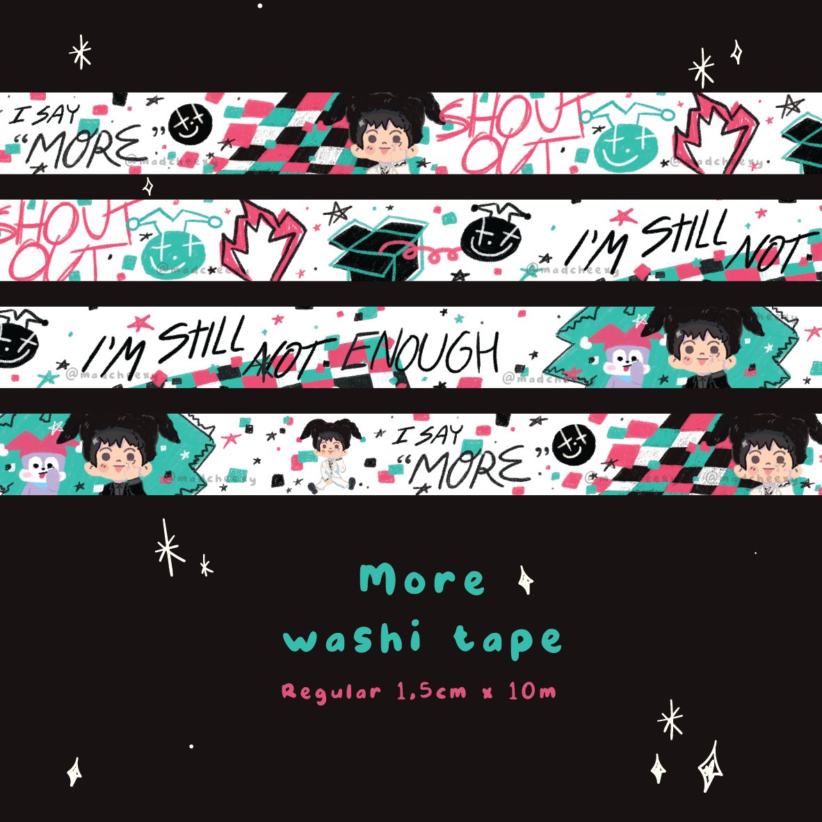 madcheexy's tweet image. ✨Design Drop✨

Upcoming new washi tape for #PLANDVol2_Fanshop #PLANDVol2 , who's coming???👀

Mungkin nanti aku akan open fast PO (pick up only) untuk Pland, stay tune untuk katalognya ya~~
#jackinthebox #jhope #stationery #방탄소년단 #washitape #maskingtape