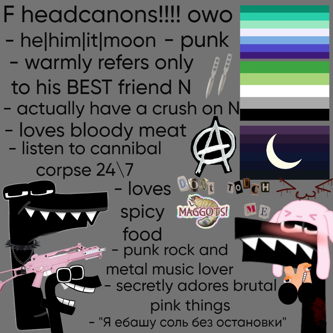 F headcanons!!!! owo

#alphabetlore