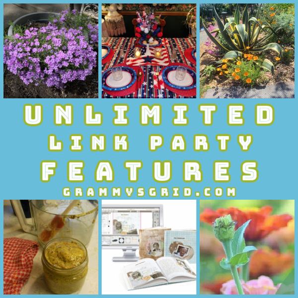 grammysgrid.com/unlimited-link…
See the features at the #UnlimitedLinkParty 115. #LinkUp #LinkParty #BlogParty with God's Growing Garden @gourdonville - Debbie Dabble - Adventures in Weseland - Scratch Made Food - Photo and Story Treasures - Simply Coffee and Jesus @JesusChasing