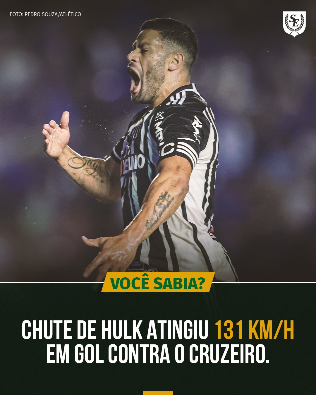 Chute de Hulk em clássico contra Cruzeiro foi mais forte que