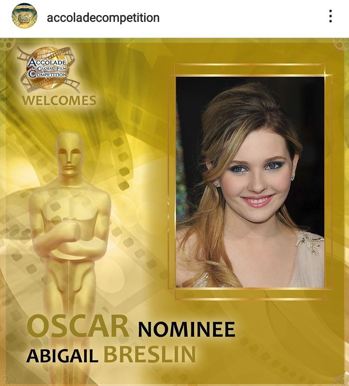 #AbigailBreslin @AccoladeComp