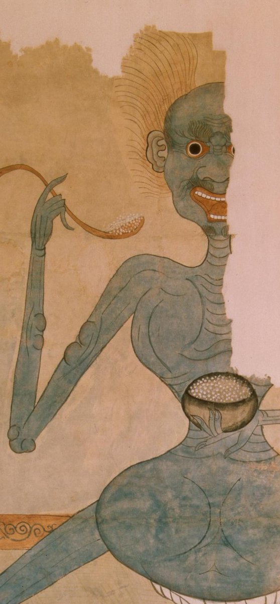 Depiction of a preta (hungry ghost) from the Tangut kingdom. hermitagemuseum.org/wps/portal/her…