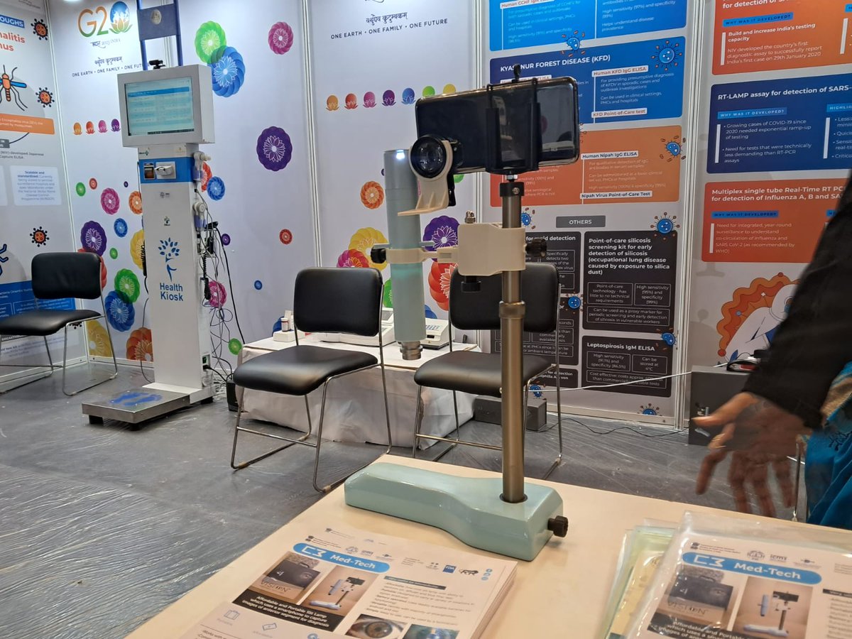 ICMRDELHI's tweet photo. Timely screening is key to treatment of #visiondisorders. However, lack of access to formal screening remains a barrier for many. Tackling this issue, the FDA approved vision portable slit lamp &amp; funduscam allow low-cost screening &amp; real-time diagnosis in diverse health settings https://t.co/s7ZOty6JwC