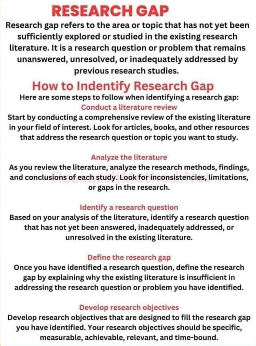 How to Identify a Research Gap
#researchpaper #researcher #academia #AcademicTwitter #phd #phdlife #phdchat