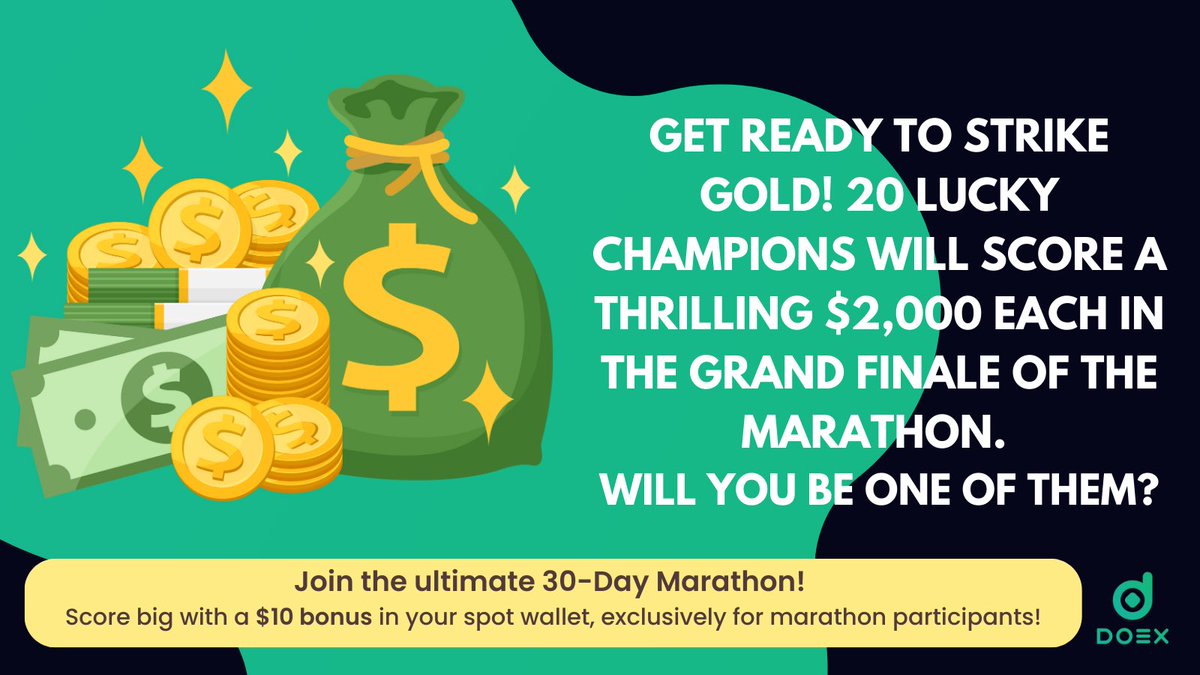 The Crypto Trading Marathon will run for 30 days. All users who sign up during the marathon will receive a $10 bonus in their spot wallets. 20 lucky winners will be chosen randomly at the end of the marathon and each will receive $2,000.
#Crypto #SecureTrading #userFriendly