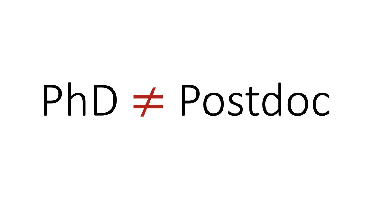 Postdoc is conceptually different from a #PhD position. Below are some key points to keep in mind before starting postdoc. 1️⃣ The harsh reality of being a postdoc: 1. Postdoc is a contractual (not educational) position. Your postdoc duties are defined by your contract &