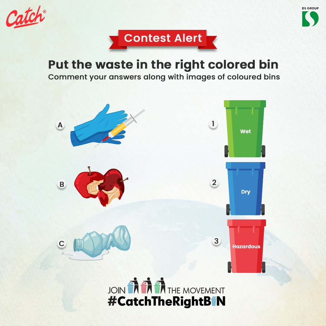 Join us in mindfully disposing of waste by placing it in the right-coloured bin. Share your answers and images of the coloured bins in the comments for a chance to win an exciting prize. Hurry up, let's bin it right Help us segregate the waste. #WorldEnvironmentDay2023