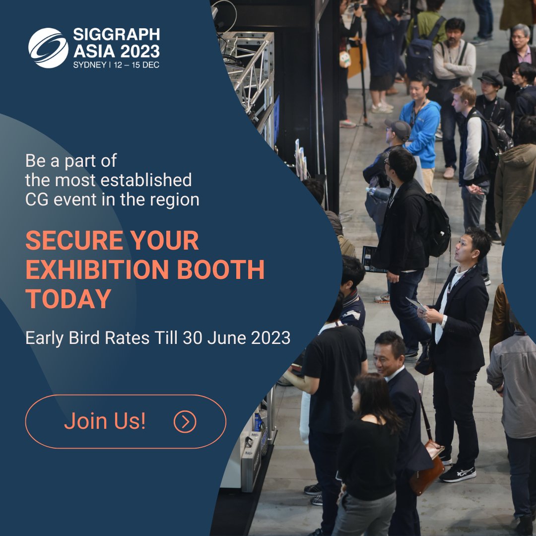 FMX_Conference's tweet image. 📣 Special invitation to be a part of our associate event @siggraphasia, the annual Conference &amp;amp; Exhibition on #CG &amp;amp; #InteractiveTechniques held in Asia Pacific. Join us in Sydney, Australia this 12-15 Dec to get ahead of competition! 👉 bit.ly/sa23exhibit