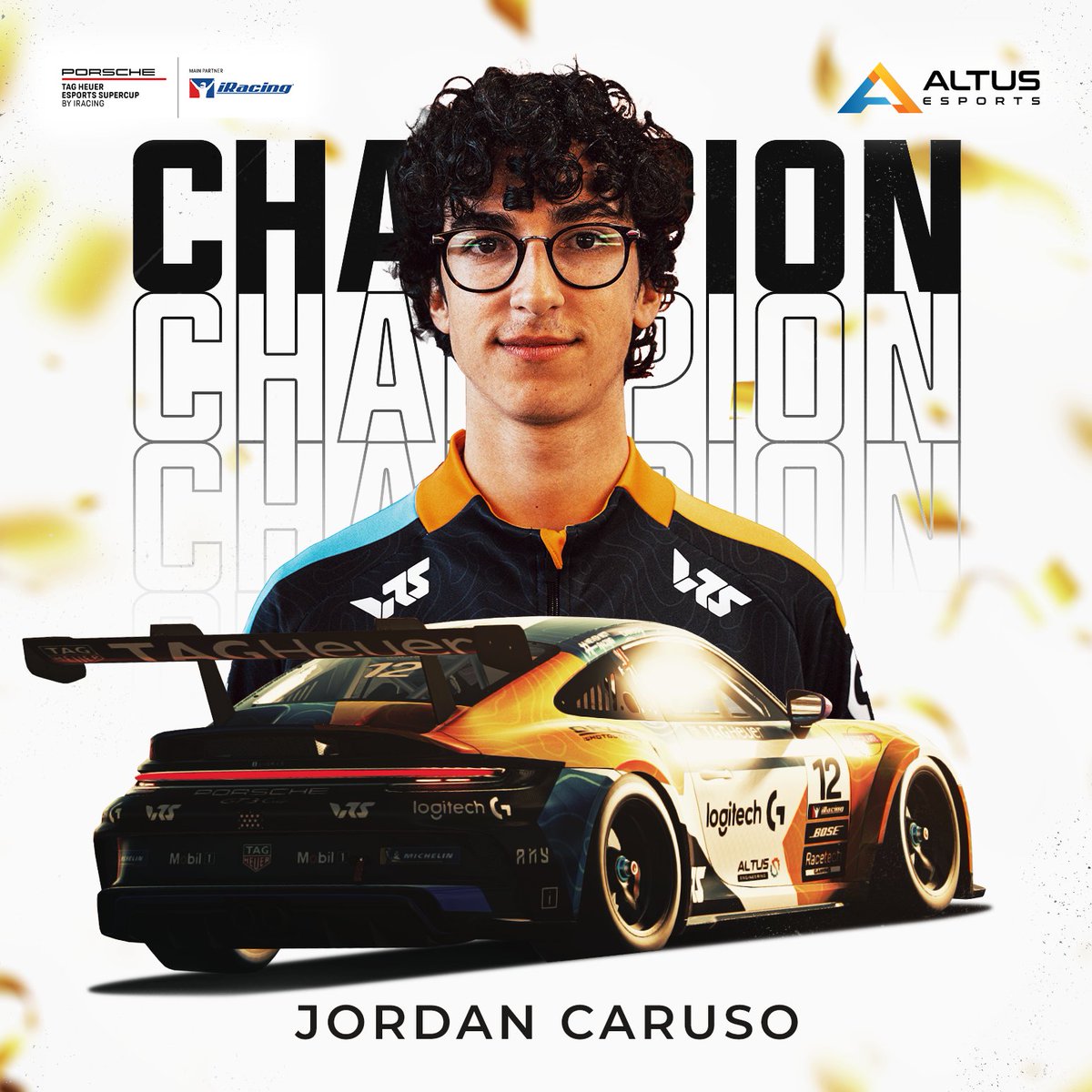 Drive like a world champion! 🏆 @JCaruso012 brings it home for @Altus_Esports to be crowned the 2023 Porsche TAG Heuer Esports Supercup Champion 🏁 raven.gg/stores/altus/