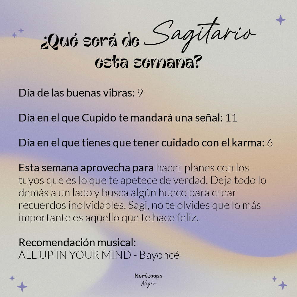 ¿Qué será de #Sagitario esta semana? ✨🔮✨ #horoscoponegro