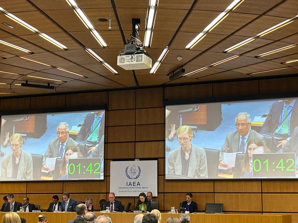 Today the <a href="/IAEAorg/">IAEA - International Atomic Energy Agency ⚛️</a> BoG started. Amb <a href="/KhokherAftab/">Aftab Ahmad Khokher</a> delivered #G77 and #China statements on Annual Report and TC Report, touching on the 3 IAEA pillars: nuclear technology, nuclear safety &amp; security &amp; technical cooperation activities. Full statements 👉🏼 tinyurl.com/G77-IAEA-BOG