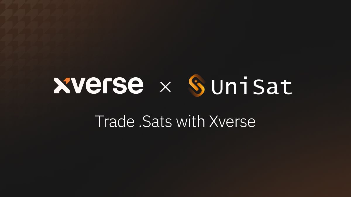 Hey .sats hunters 🏹 we've got some news!

You can now connect your Xverse wallet with <a href="/unisat_wallet/">UniSat - wallet, explorer & extension for bitcoin.</a> marketplace to trade .sats. 🔥🔥