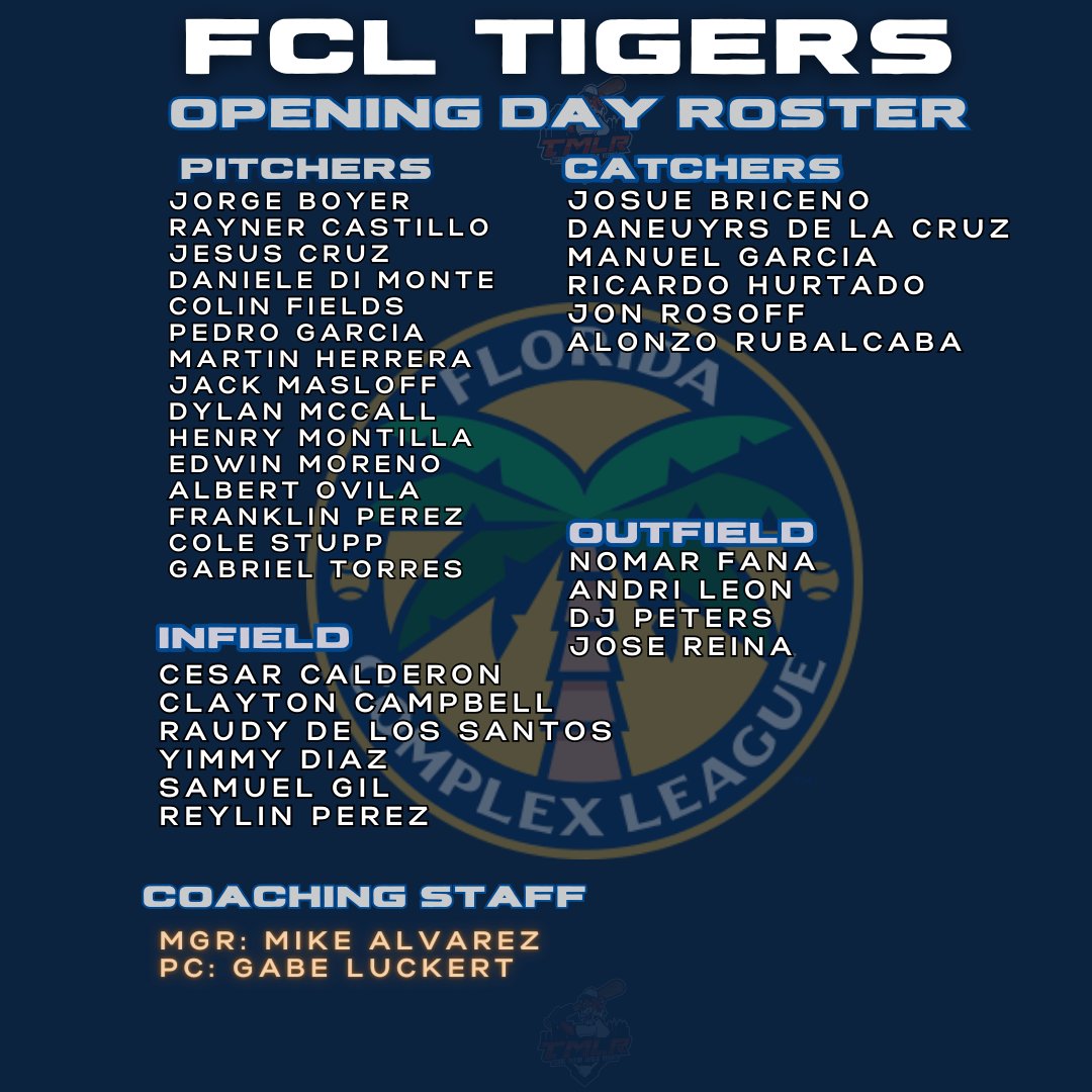 Tigers ML Report on Twitter "Both Florida Complex League and Dominican