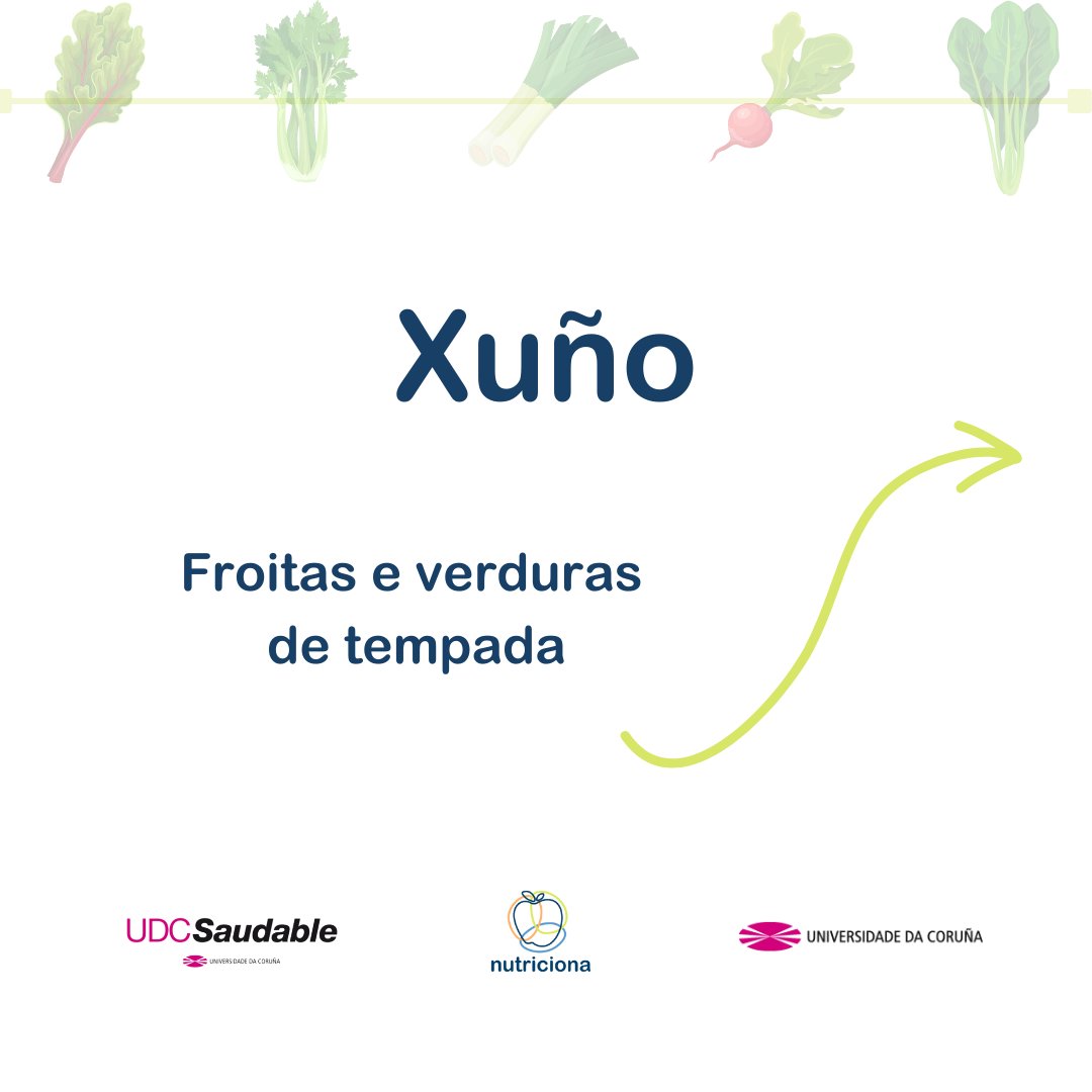ssriego's tweet photo. FROITAS E VERDURAS DE TEMPADA DE XUÑO.
INFONUTRICIONA UDC SAUDABLE.
Como cada mes dende a @udc.saudable e @nutricionagroup deixamos as froitas e verduras de tempada.
Cal é a túa favorita de xuño?
#udcsaudable #temporada #galiciacalidade #unisaludables #ComunidadeUDC https://t.co/tsrNAPRjfu