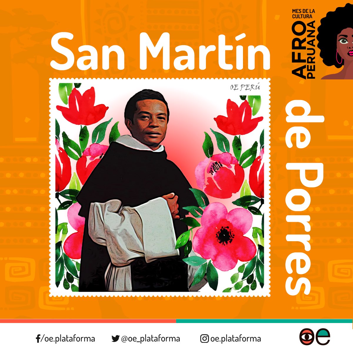 oe_plataforma's tweet photo. Ayer fue el Día de la Cultura. Seguimos conmemorando las contribuciones que han hecho al Perú en áreas como las artes, el deporte, la gastronomía, el activismo, etc. Hicimos estampitas para celebrar a algunos/as iconos #afroperuano #afroperuvian #afro #mesafroperuano #peru (1/3) https://t.co/S2rCNVWYdI
