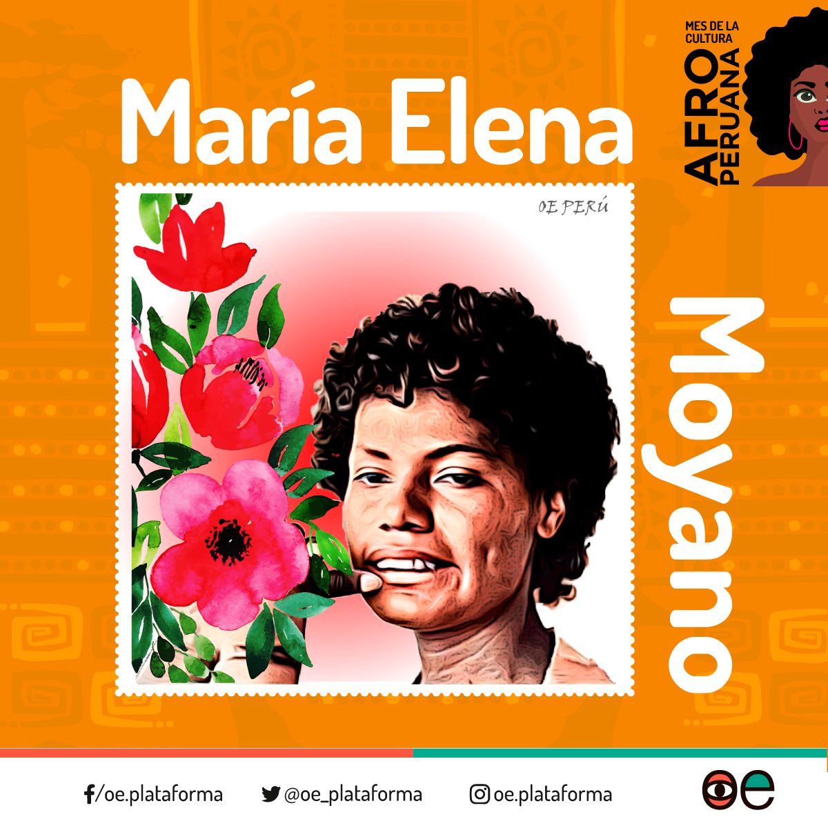oe_plataforma's tweet photo. Ayer fue el Día de la Cultura. Seguimos conmemorando las contribuciones que han hecho al Perú en áreas como las artes, el deporte, la gastronomía, el activismo, etc. Hicimos estampitas para celebrar a algunos/as iconos #afroperuano #afroperuvian #afro #mesafroperuano #peru (1/3) https://t.co/S2rCNVWYdI