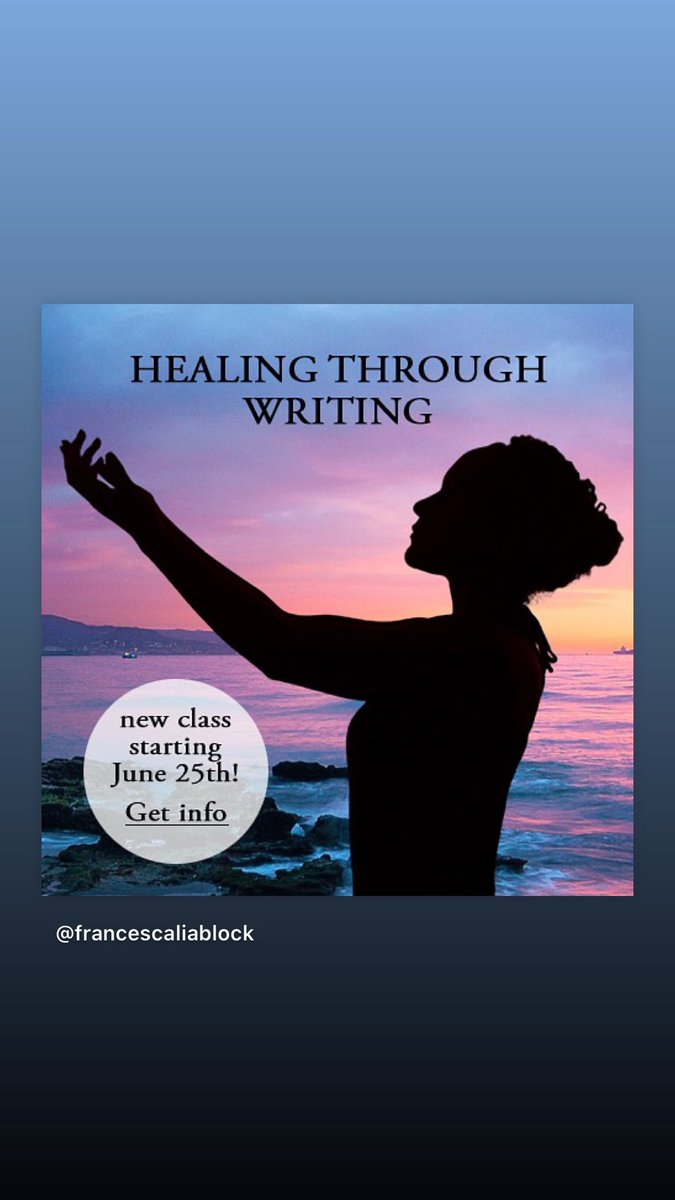 francescablock's tweet photo. Writers of all levels and in all genres strengthen your craft with my 12 questions and find healing and community in this 10 week online class starting 6/25 more info at https://t.co/VJrCiQM1UM xo Flb https://t.co/M4D3Cwhkgl