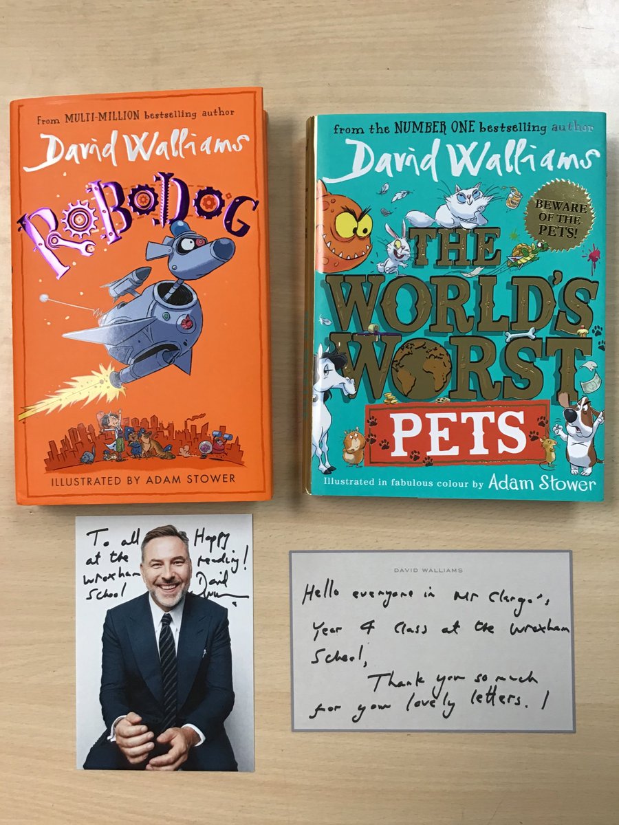 Thank you <a href="/davidwalliams/">David Walliams HQ</a> for your response to our letters and generous gift of your wonderful books! Lots of inspired and excited young authors here <a href="/WroxhamSchool/">The Wroxham School</a>. <a href="/nickyeasey/">Nicky Easey</a>