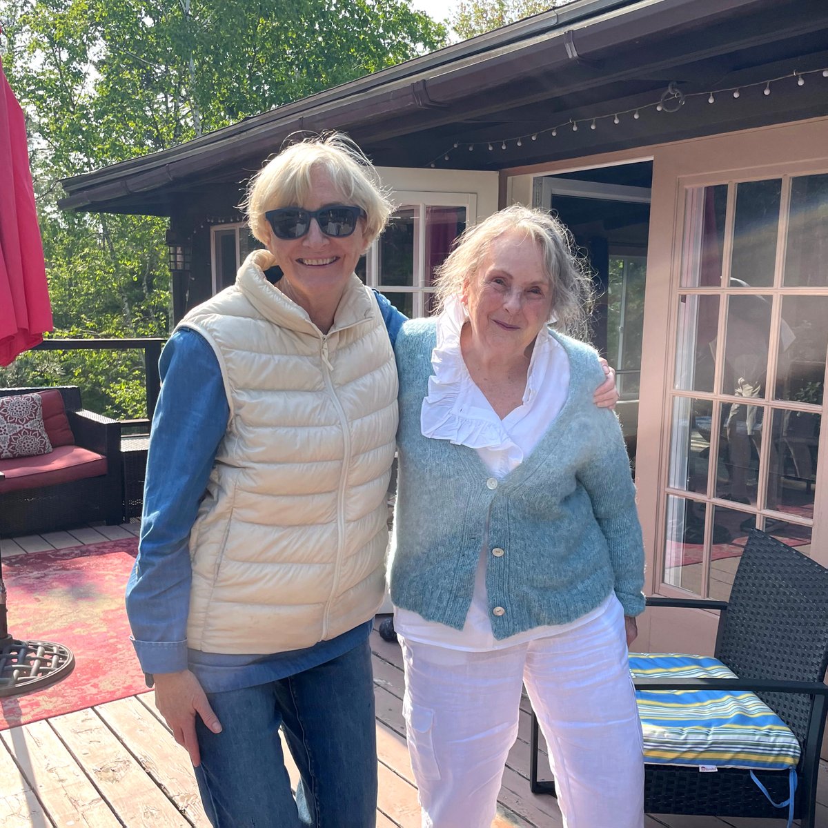 In Boothbay Harbor with Mel Wold. Fun cookout! #Friends #Maine #BoothbayHarbor #cookout