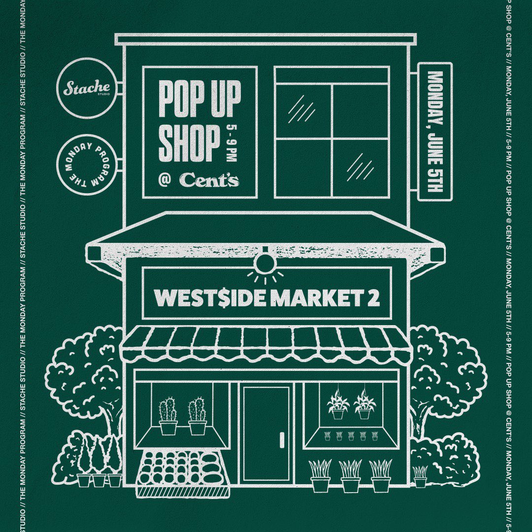 CoreyGrand's tweet image. Happy Monday ! @MondayProgram x @StacheStudio_ Pop up shop at Cents Pizza today 📍

5-9PM | 5010 Lorain Road