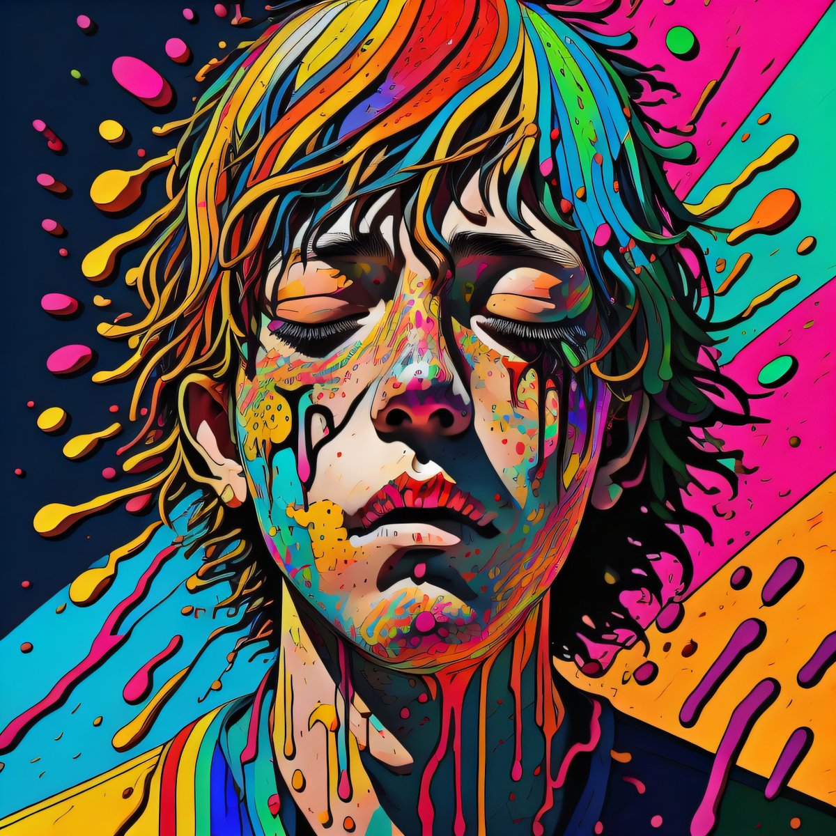 Life is messy, but sometimes the mess can be beautiful. 🎨

theme of the day: paint

like and follow for more ❤️

 #colorful #abstractart #popart #messyart #lifeisbeautiful
#AIart #digitalart #generativeart #neuralart #computationalart #machinelearningart #creativeAI #AIArtwork