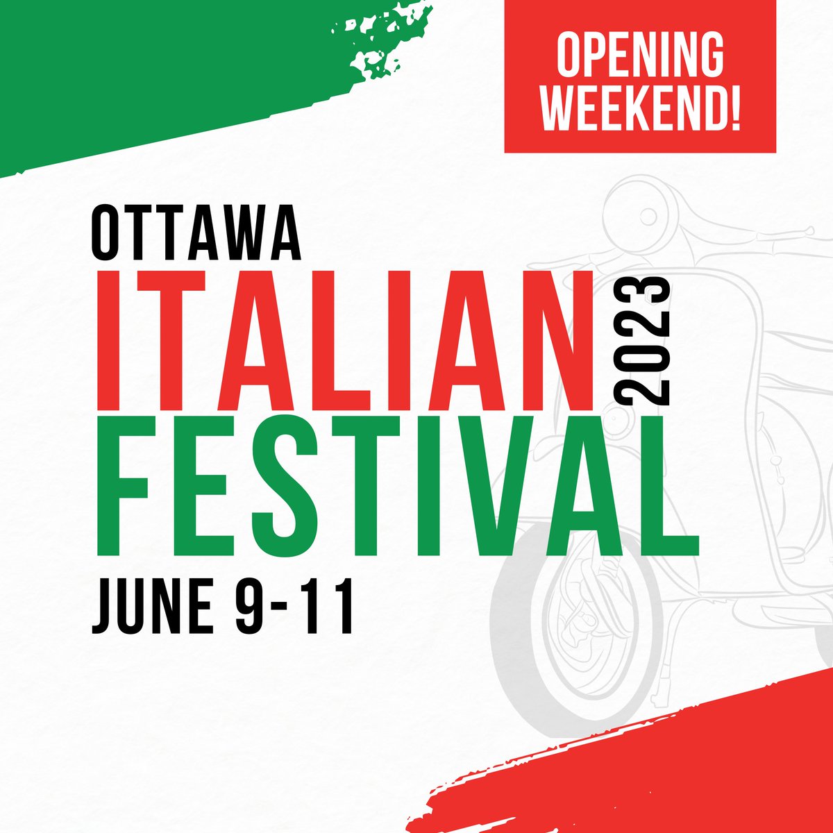 Ottawa Italian Festival kicks off this wknd, June 9-11! Join us on Preston St for the return of all your favourite events: 
🚗<a href="/OttFerrariFest/">Ferrari Festival</a>
🛵Italian Car Parade 
🎤 Main stage acts 
🎨 Kid's Zone 
🪴Preston St Market
🇮🇹&amp; much more! 
Visit ottawaitalianfestival.com for more info!