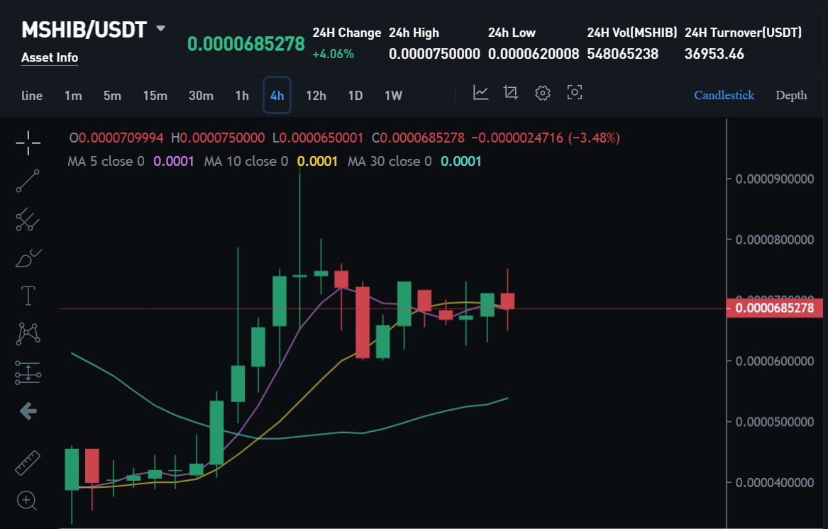 Nomankhan2107's tweet photo. Daily Star Project on Coinstore IEO Launchpad - Magic Shiba Starter ($MSHIB)
Starting from $0.00001881 at the IEO Price, the price has now skyrocketed to $0.00007534!
All participants in the IEO Launchpad have achieved the desired profits
#Coinstore
#MSHIB
#IEO
#Roysy
#1000X https://t.co/Gc2L1sk3n4