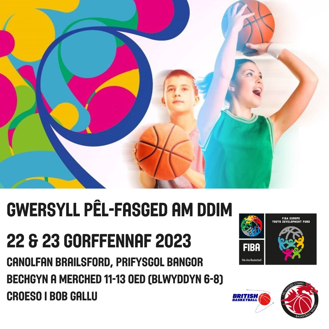 North Wales mini ballers...save the date🗓️

We will be holding a FREE 2-day basketball camp in July, what a great way to start the school holidays!

More detail on how to sign up coming soon.

Gwersyll pêl-fasged 2 ddiwrnod AM DDIM, am ffordd wych o ddechrau gwyliau'r ysgol!