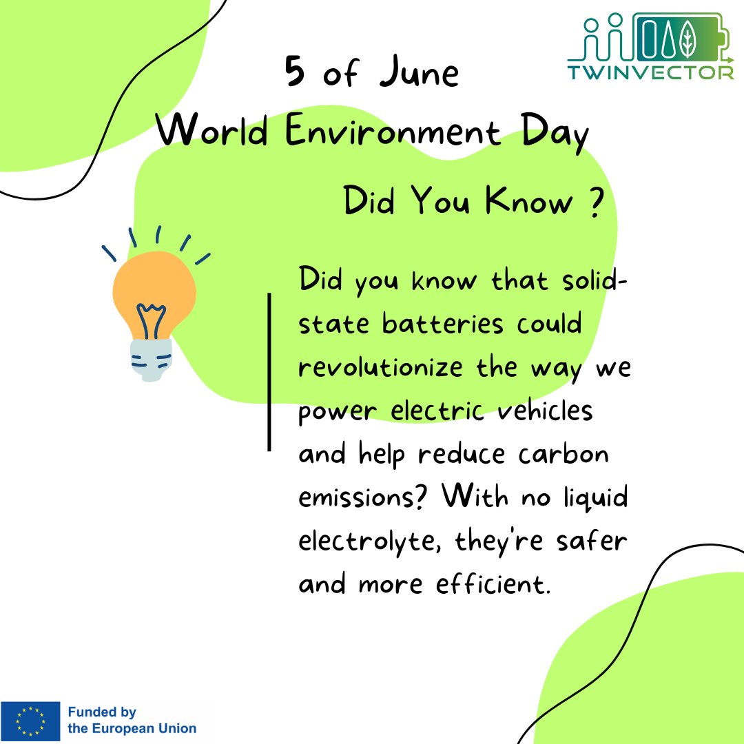 🌏Celebrate #WorldEnvironmentDay by learning more about this sustainable technology! 🍃🔋

#SolidStateBatteries #Sustainability #GreenTech #greenbattery #Battery