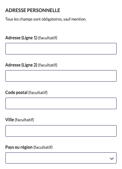 « Tous les champs sont obligatoires, sauf mention » suivi de 5 champs facultatifs... #badUX #darkPattern