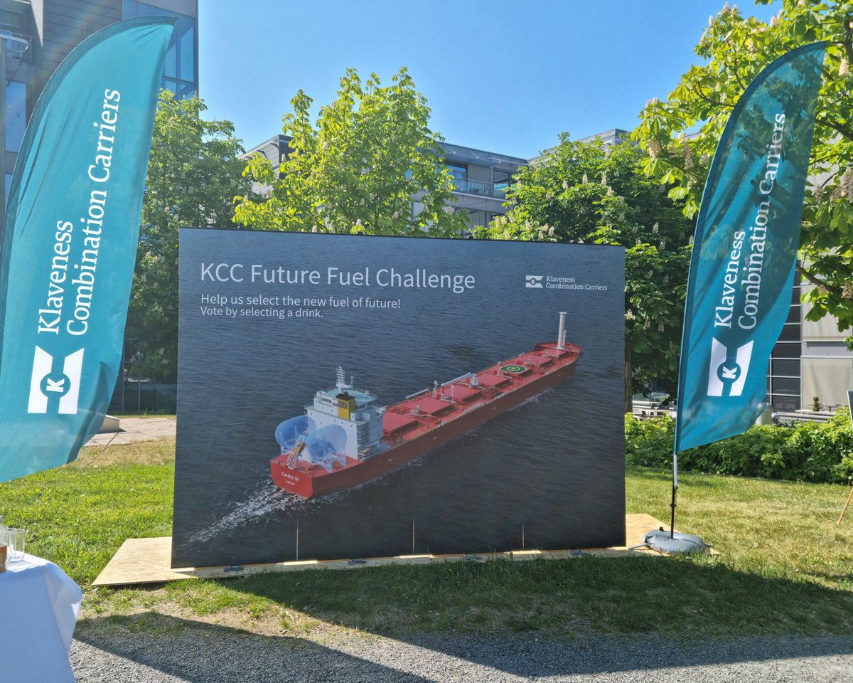 drmiddleton5's tweet photo. Just over an hour to go before Klaveness kicks off its customary Nor-Shipping garden party for customers and friends - and KCC have something extra special in store for this time! #futurefuel #klaveness #norshipping https://t.co/FOCKqpBlOc
