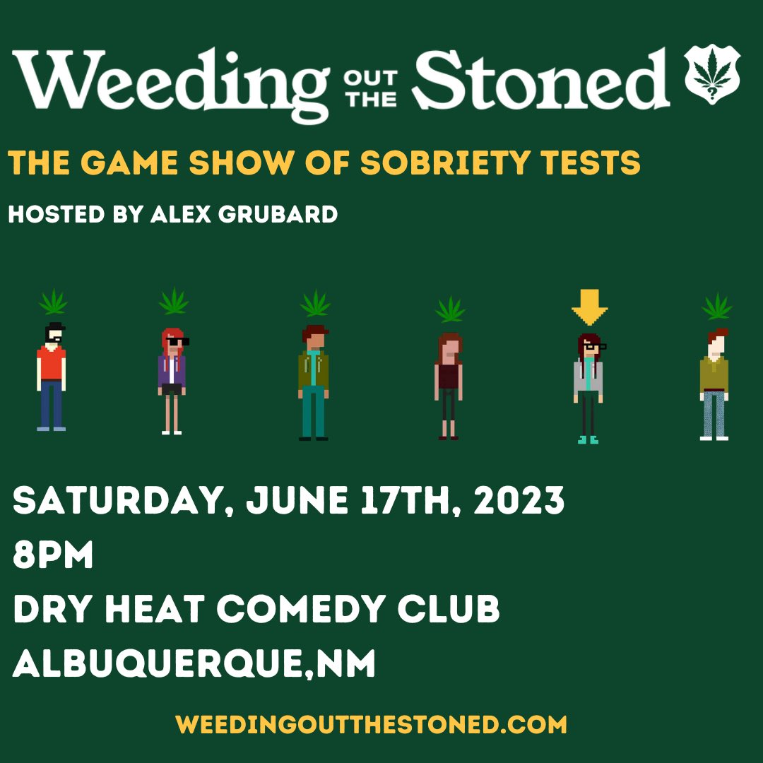 6/17 at <a href="/DryHeatComedy/">Dry Heat Comedy Club</a> in #Albuquerque, NM!

eventbrite.com/e/comedy-weedi…