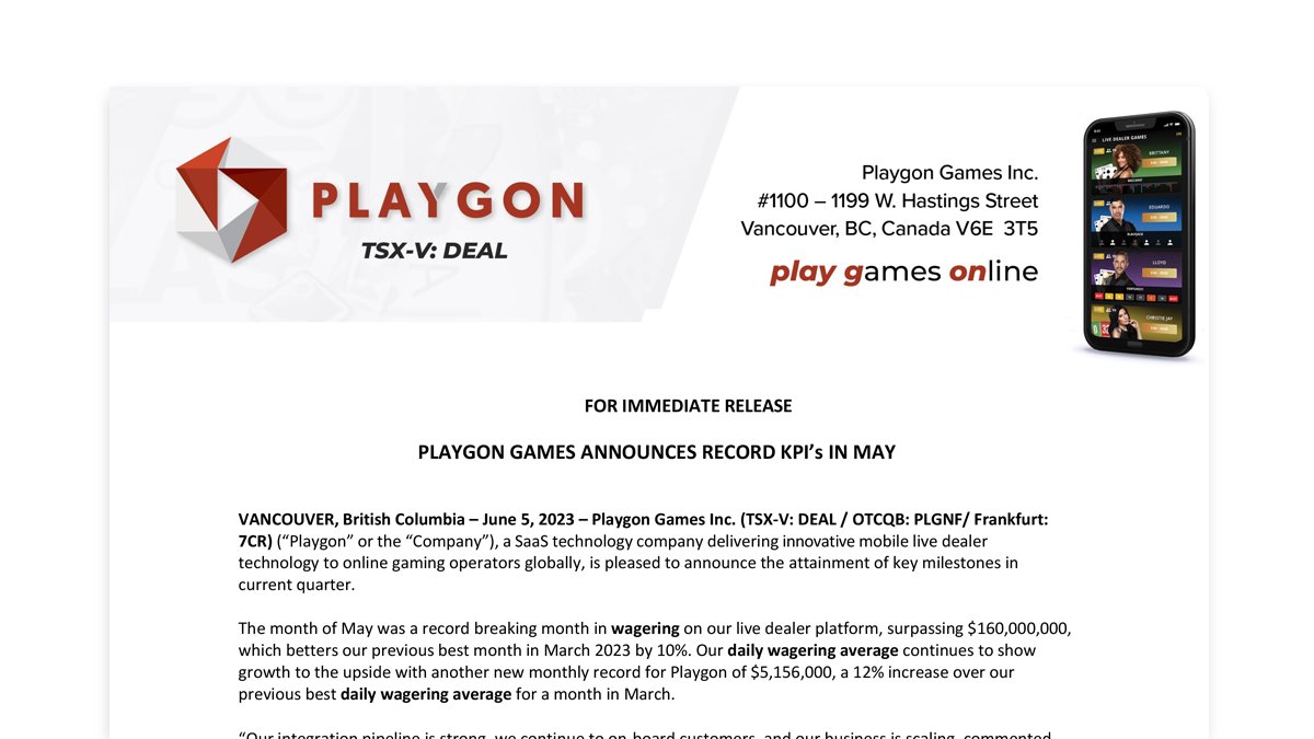 Playgon Games Inc. tweet media