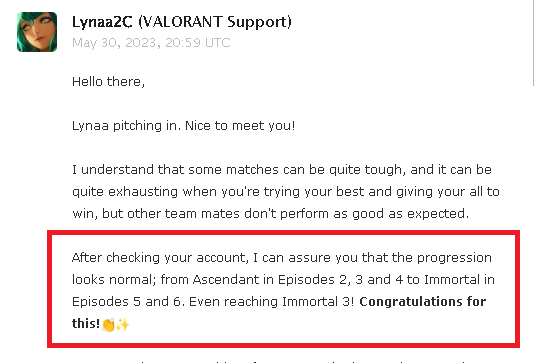 i kept getting ascendant lobbies so i asked support to maybe check my account... here is what they said 🤣

wasnt ascendant introduced in episode 5 ?! i cant even answer cuz they closed the ticket 😂