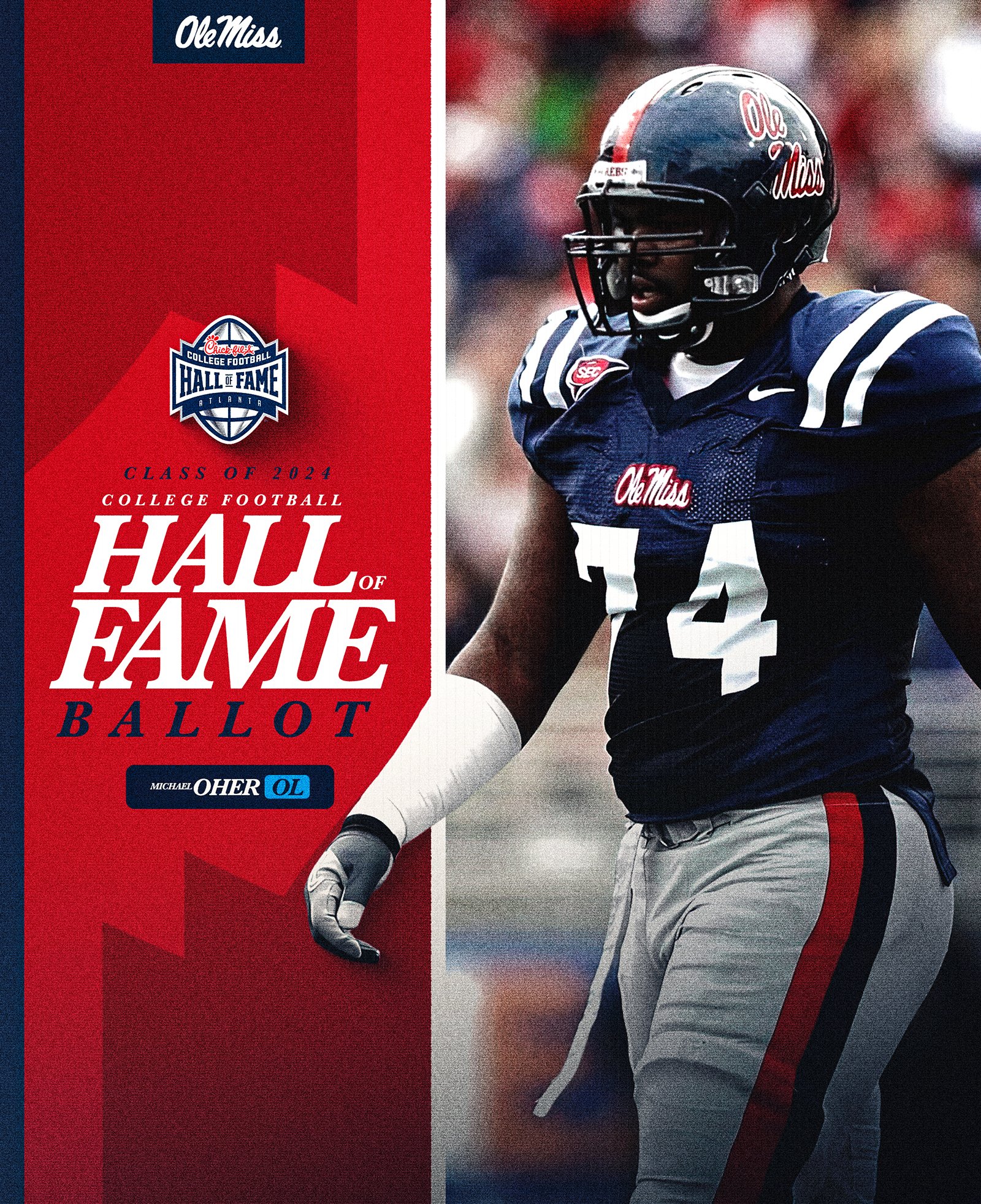 Ole Miss Football's Michael Oher on 2024 College FB Hall of Fame