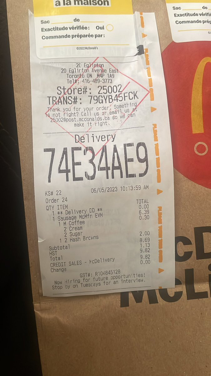 TashaBee84's tweet photo. @DoorDash is horrible
I made an order w McDonald’s. 
Dasher only dropped off coffee. I called McDonald’s they said oh he just grabbed the one bag and left then I called dasher and he’s screaming at me saying  that was the whole order. I said the whole order is not just a coffee https://t.co/8gfaloUIKw