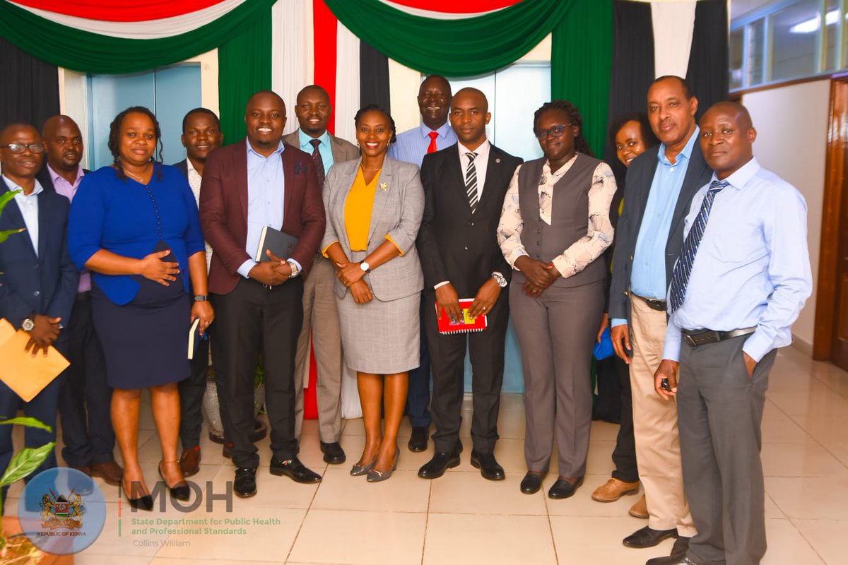 KNUPT1's tweet photo. @KNUPT1 General Sec Hon. Elias Mutuma represented Pharmaceutical Technologists in a Meeting at Afya House hosted by the PS for Public Health &amp; Professional Standards https://t.co/8oV0krimJU