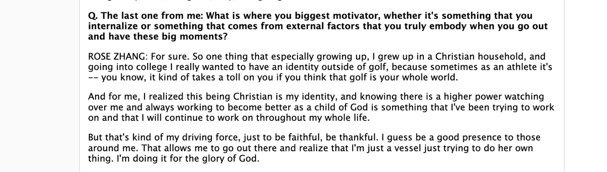 chantel_mccabe's tweet photo. Rose:
"I realized this being Christian is my identity, and knowing there is a higher power watching over me and always working to become better as a child of God is something that I've been trying to work on &amp; that I will continue to work on throughout my whole life." https://t.co/V6J6Z6hqd9