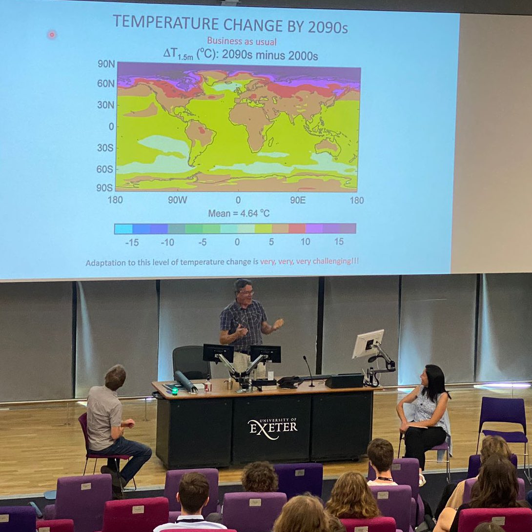 Interesting debate today amongst <a href="/SaffronJONeill/">Prof Saffron O'Neill (inactive account)</a>, Stewart Barr and James Haywood in the Climate and Environment Emergency Challenge 🌳⚠️

Hosted by <a href="/coxypm/">Peter Cox</a>, can’t wait to see what the rest of the week will bring! 👀

#GCExeter #UniOfExeter