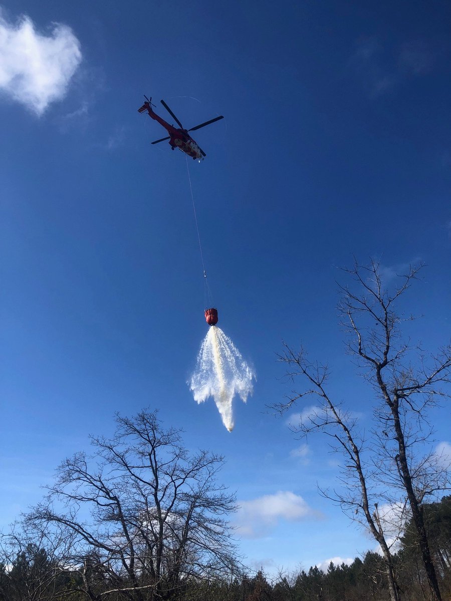 PrefAquitaine33's tweet photo. 🚁PUMA Bravo, l'hélicoptère bombardier d'eau lourd, affrété par la @Sécurité civile, a pris ses quartiers d'été à #Jonzac (17).

➡️C'est un des 1⃣0⃣ hélicoptères qui viennent renforcer les moyens nationaux de lutte contre les #feuxdeforêts. https://t.co/xXsh0BZbEK