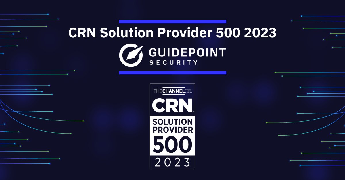 ksullivan31's tweet photo. @GuidePointSec has been honored with the #52 ranking on @CRN's prestigious Solution Provider 500 list for 2023! We are grateful to our customers, employees + partners who have contributed to our recognition as premier integrators, service providers, and IT consultants. #CRNSP500 https://t.co/cPfOYbUH9j