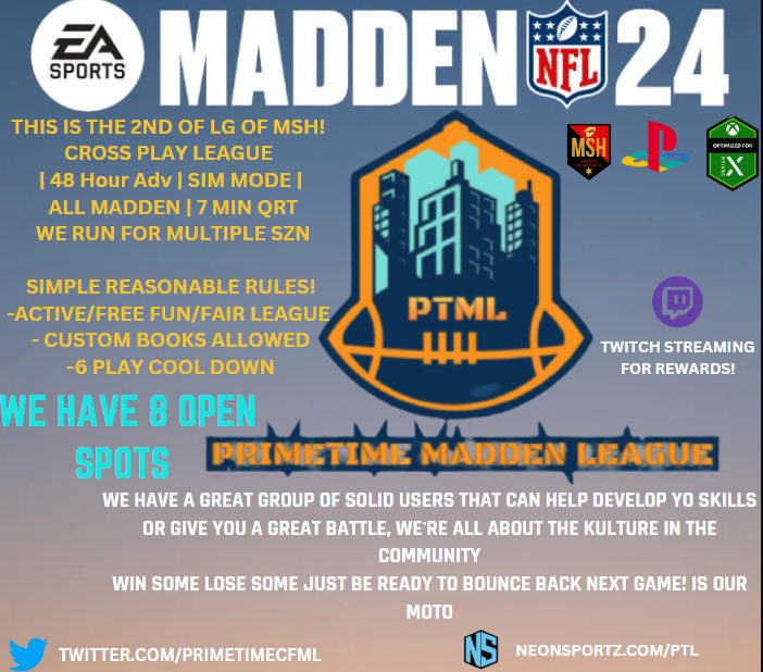 PRIMETIME MADDEN LEAGUE tweet media