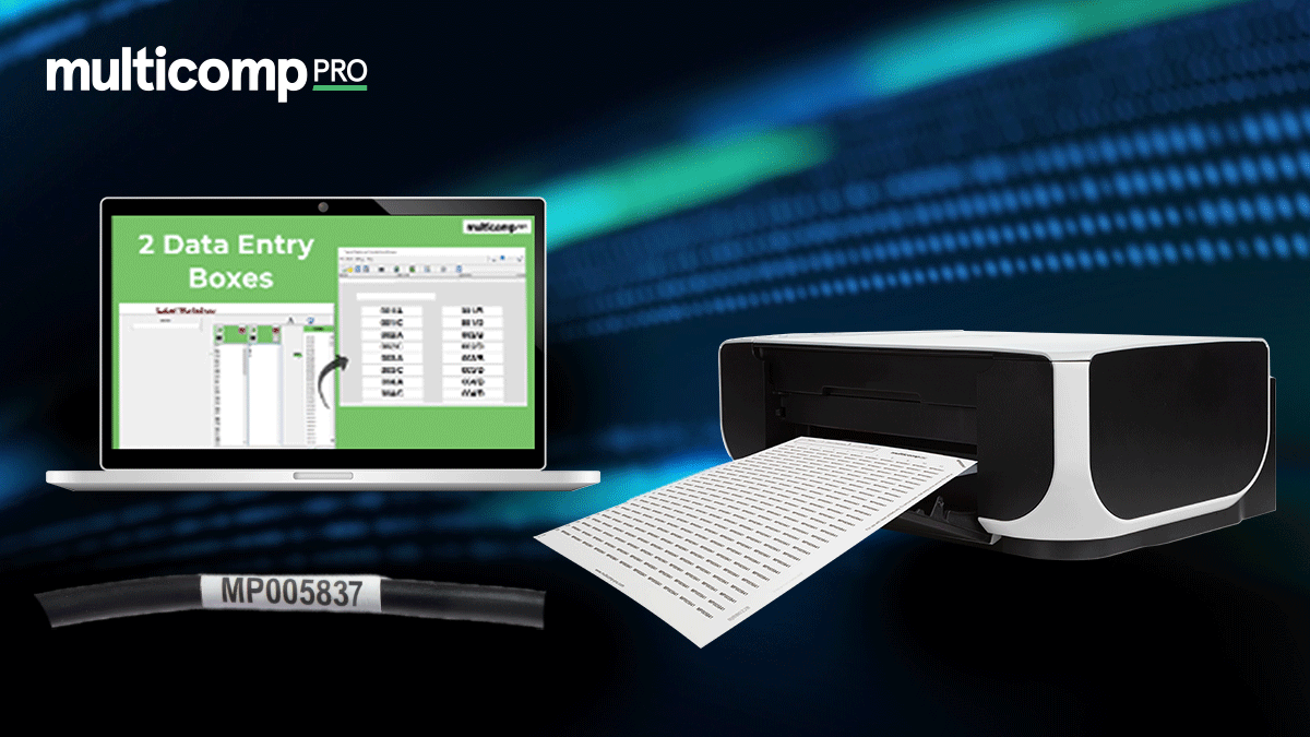 Print cable and equipment labels EASILY with a standard laser printer with #MulticompPro software! Print anything from wrap-around to tie-on cable labels, to equipment labels using any standard laser printer. More info: bit.ly/3P9BDQT - with @SilverFox