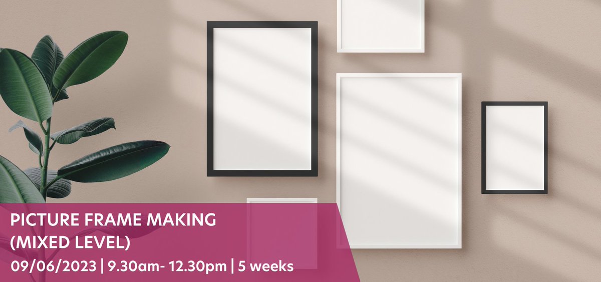 WMCollege's tweet image. Transform your artwork by learning to measure, design and make mounts and picture frames. 🖼️

Explore how to frame a picture and the relevance of conservation framing in order to protect your work.

07/06/2023 | 6pm -9pm | Discover more 👉 bit.ly/3qrQtYg

#Pictureframe