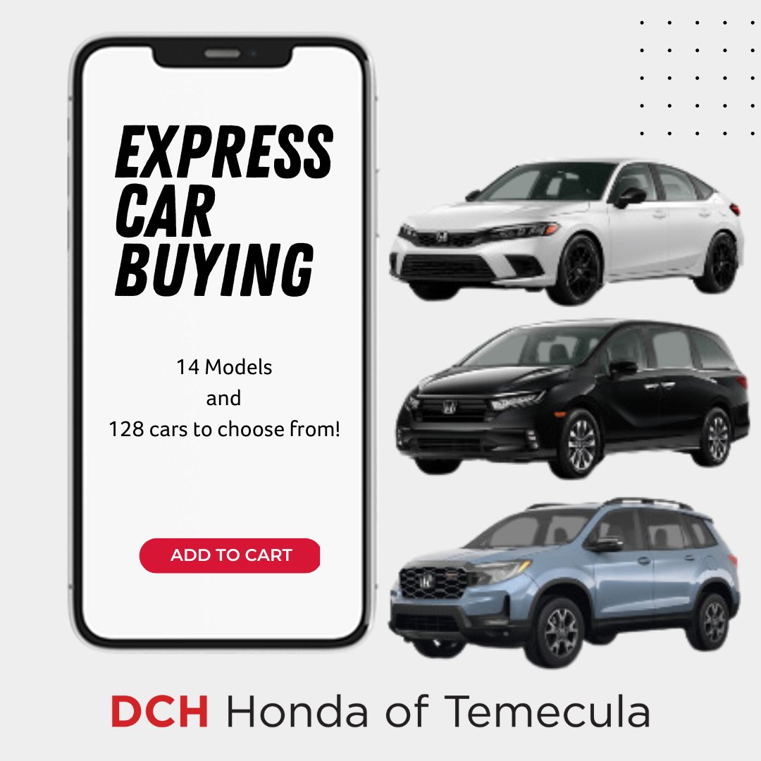 Pick out your new #Honda from the comfort of your home with DCH Honda of Temecula Express Store😀 Get started with this link, tinyurl.com/3uvmrwbm. 
#Temecula #California #Hondalove #New #Online