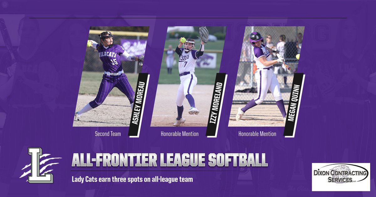 andysportscribe's tweet photo. Louisburg softball earned three spots on the All-Frontier League team as junior Ashley Moreau led the way with a second team selection. Izzy Moreland and Megan Quinn were named honorable mention. Click for the full league list. https://t.co/kuH39x00sF https://t.co/iTxs9SBtnp