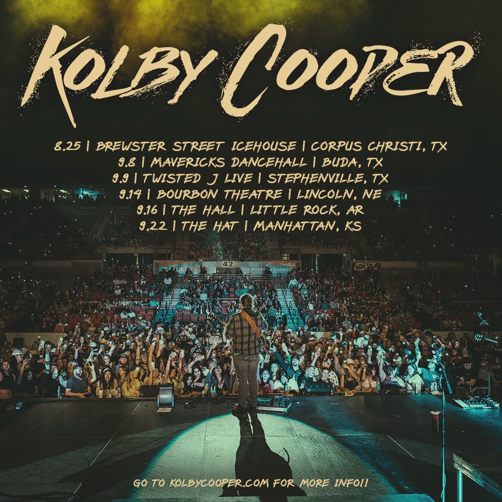 Kolby Cooper on Twitter "Tickets onsale this Friday! 🚀"