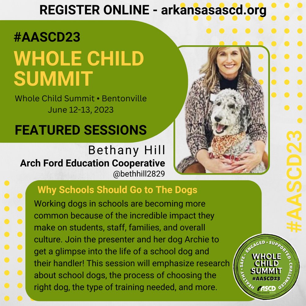 LAST DAYS TO REGISTER! Another featured session to check out for Arkansas ASCD Whole Child Summit in Bentonville, June 12th &amp; 13th! Visit our website to get your team registered for this incredible learning opportunity today! #AASCD23 arkansasascd.org