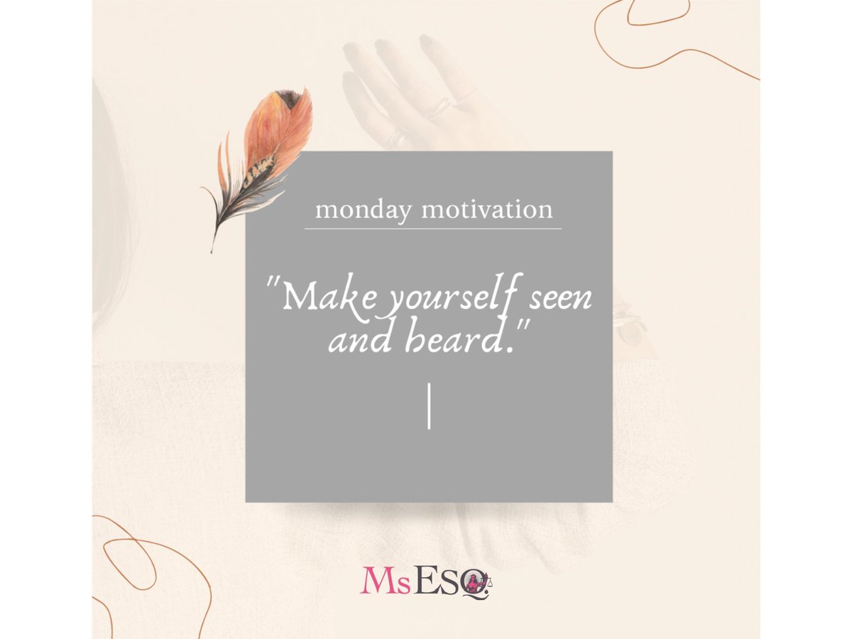 MsEsqMag's tweet photo. 📶 Monday motivation "Make yourself seen and heard."   📢 https://t.co/WvB9BiFCaD