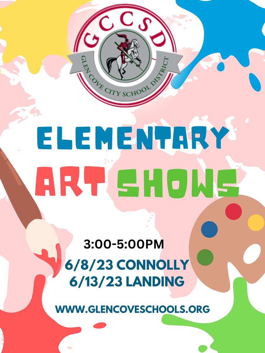 Who is excited for our Elementary School Art Shows this week and next week? Come join us at Connolly on Thursday or Landing next Tuesday! Our Visual Art students are excited to share their work!